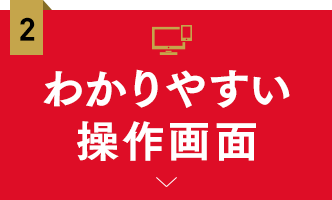 わかりやすい操作画面