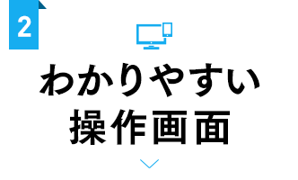 わかりやすい操作画面